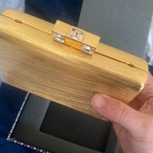 Pristine Gorgeous Rodo gold evening bag /minaudière!